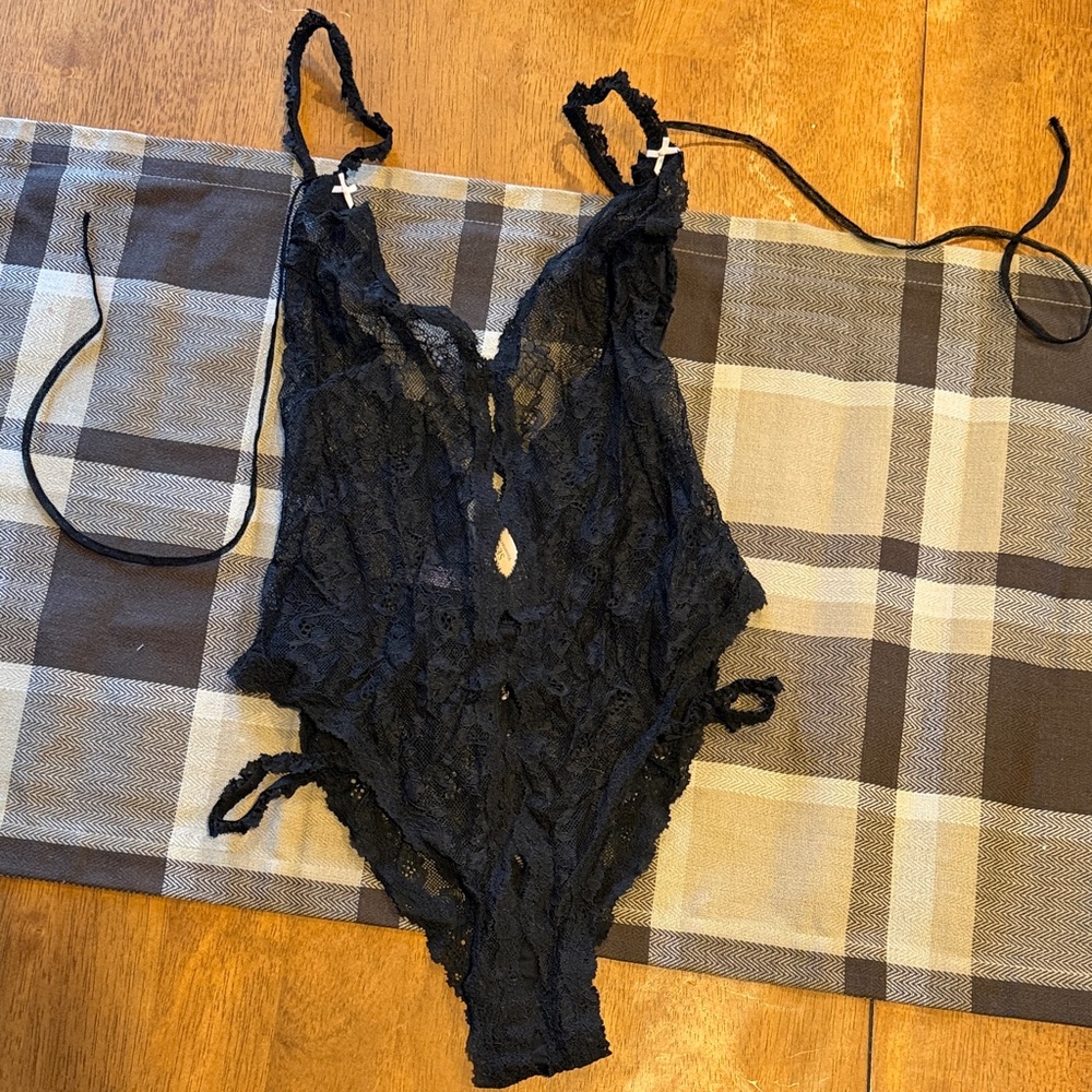 Victoria's Secret Black Lace Chemise